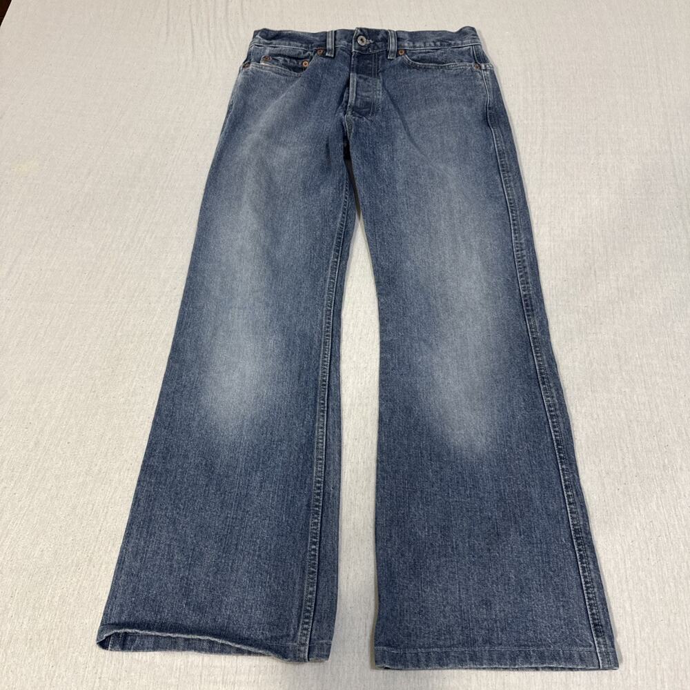 Diesel Bootcut Mens 31x30 Blue Jeans Wash Cowboy Western Distressed Italian